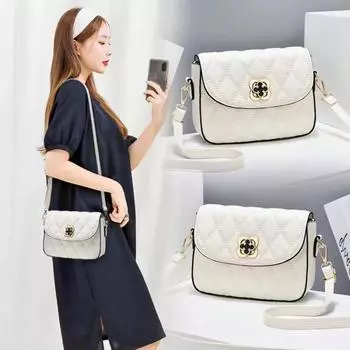 Женская сумка-мессенджер, новая универсальная маленькая свежая маленькая сумка с улучшенной текстурой, простая персонализированная сумка через плечо чёрный