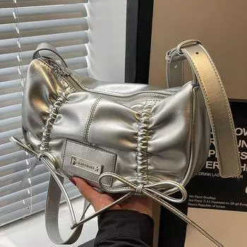 Женская сумка-мессенджер, новинка 2024 года, весна и лето, большая вместимость, универсальный дизайн, высококачественная сумка на одно плечо, сумка-кошелек чёрный