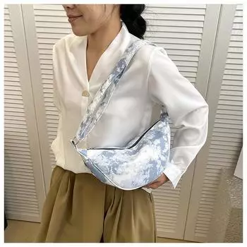 Женская сумка-мессенджер с застежкой-молнией Tie Dye Dumpling Bun, сумка через плечо для отдыха, наплечные сумки с наклонным ремешком, регулируемый ремешок, большая вместимость, нагрудная сумка One Size розовый