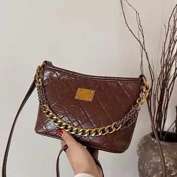 Женская сумка-мессенджер в стиле ретро из коллекции осень/зима 2024 года — высококачественная, модная, портативная модель в форме ведра 24*9*16 чёрный