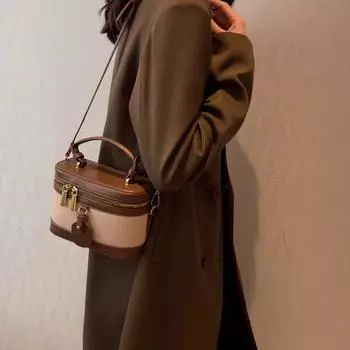 Женская сумка-мессенджер в стиле ретро в стиле пэчворк, модная высококачественная сумка-ведро с панелями из искусственной кожи, сумка через плечо, сумки