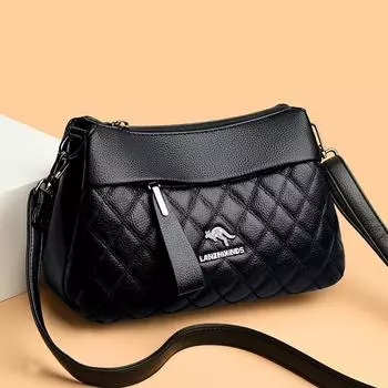 Женская сумка-мессенджер Женская сумка через плечо Вышитая нитью Женская маленькая квадратная сумка для мам синий