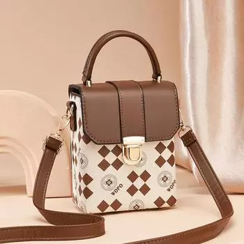 Женская сумка мини женская сумка простая и модная сумка для мобильного телефона женская сумка-мессенджер через плечо с принтом 13*8*17*8