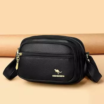 Женская сумка многослойная многослойная сумка через плечо женская многокарманная сумка для мамы чёрный