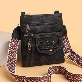 Женская сумка многослойная сумка для мамы большая вместительная сумка через плечо зелёный