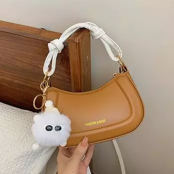 Женская сумка мода давление Shell сумка Niche универсальная сумка через плечо сумка-мессенджер Tide (Нет подвески) коричневый