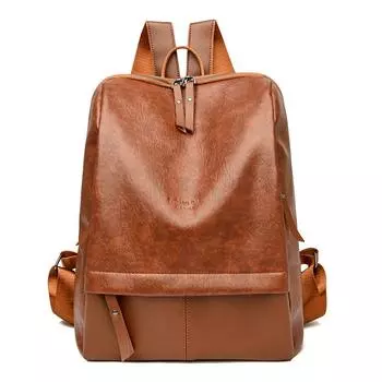 Женская сумка мода мягкая кожа большой емкости рюкзак уличный повседневный рюкзак жёлтый