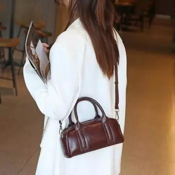 Женская сумка модная кожаная сумка через плечо ручной работы из коровьей кожи маленькая квадратная сумка для мотоцикла чёрный