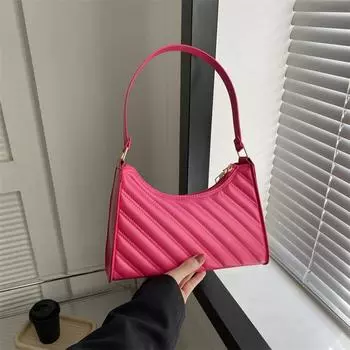 Женская сумка, модная маленькая квадратная сумка, нишевая тисненая сумка через плечо, трендовая универсальная сумка подмышкой Tide розы красного