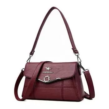 Женская сумка, модная мягкая кожаная сумка, женская сумка через плечо, сумка для матери среднего возраста чёрный