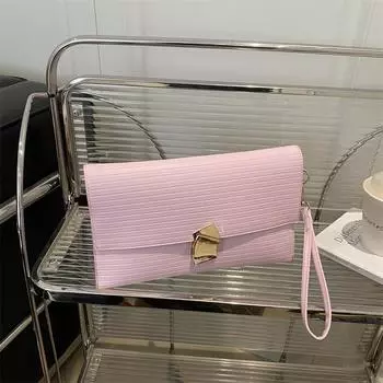 Женская сумка модная ретро клатч сумка 2025 весна и лето модная иностранная женская сумка повседневная простая темпераментная сумка конверт чёрный