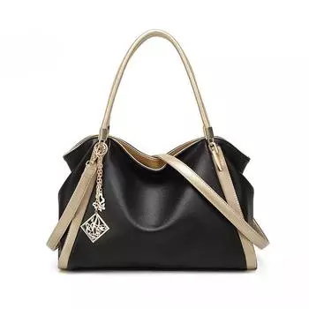 Женская сумка, модная сумка через плечо, большая вместительная трендовая сумка через плечо, большая сумка One Size чёрный