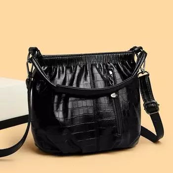 Женская сумка Модная сумка через плечо Женская маленькая сумка Сумка-ведро Женская сумка через плечо чёрный