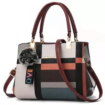 Женская сумка, модная сумка из искусственной кожи, европейско-американская элегантная сумка через плечо, женская сумка с верхней ручкой, большая вместимость, сумка-мессенджер вино красного