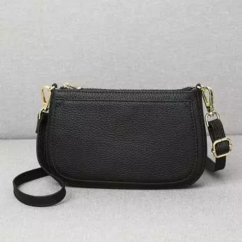 Женская сумка, модная универсальная сумка для мелочи, простая мягкая кожаная сумка, женская мини-сумка через плечо для мобильного телефона коричневый