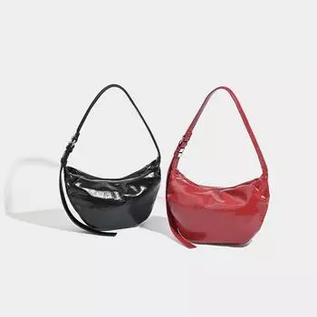 Женская сумка модная в стиле поп-рок черная плиссированная сумка через плечо сумка через подмышку чёрный