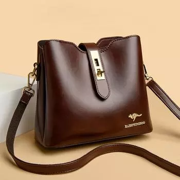 Женская сумка модная женская сумка через плечо для мам среднего возраста с вышивкой нитками большая вместительная сумка чёрный