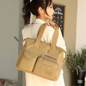 Женская сумка Модные нейлоновые роскошные сумки Женские сумки Дизайнерские простые сумки через плечо Дорожная сумка большой емкости Повседневная сумка-мессенджер One Size красный