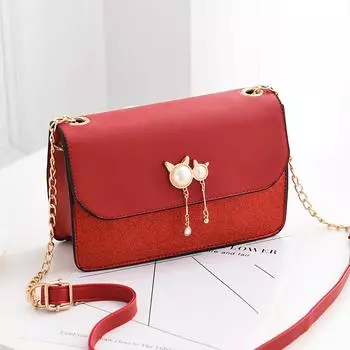 Женская сумка Модный стиль Свежая женская сумка Качественная кожаная женская маленькая квадратная сумка Летние персонализированные сумки через плечо