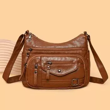 Женская сумка Мягкая кожаная сумка через плечо Сумка через плечо Сумка для матери чёрный