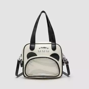 Женская сумка мультфильм милый панда поп прозрачная сумка боль мягкая сестра сумка через плечо