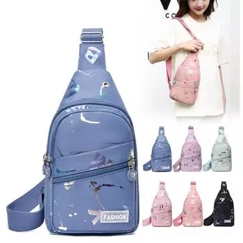 Женская сумка на грудь 2024 Сумки для женщин Женские сумки-слинги через плечо Нагрудная сумка Повседневная сумка для девочек Сумка-мессенджер для телефона чёрный