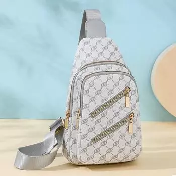 Женская сумка на грудь, сумка через плечо с принтом, женская сумка для поездок на работу серый