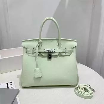 Женская сумка на одно плечо из платиновой кожи с узором «Личи» весна/лето 2024 г. 20cm