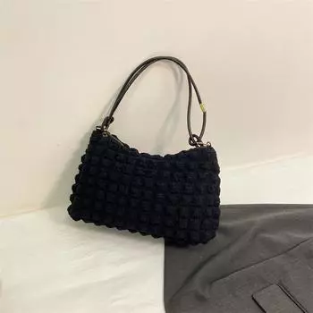 Женская сумка на одно плечо из полиэстера в клетку