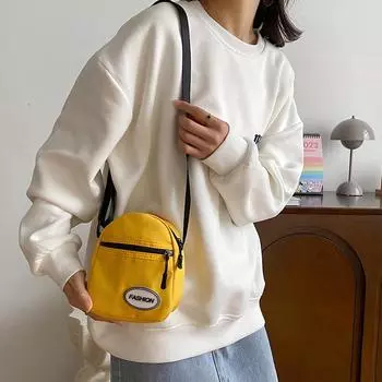 Женская сумка на одно плечо, литературная и свежая, небольшая квадратная сумка, большая вместимость, для отдыха и путешествий, портативная, с несколькими карманами, маленькая женская сумка синий