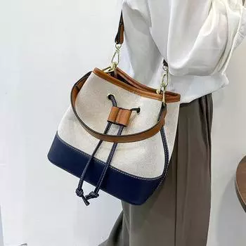 Женская сумка на одно плечо, модная сумка-мессенджер, сумка-ведро, вмещающая кошелек для машины (20cm<Max Length<30cm)