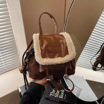 Женская сумка на одно плечо, ретро-рюкзак Foreign Feeling, милый замшевый рюкзак, модный повседневный женский рюкзак