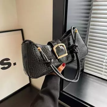 Женская сумка на одно плечо с французской текстурой, однотонная, модная, нишевая, популярная, новая