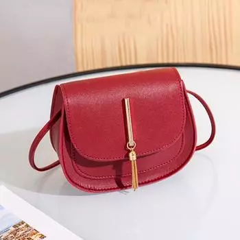 Женская сумка на одно плечо с металлическими кисточками из искусственной кожи, тонкий ремешок, сплошной цвет, портативный подарок на день рождения, прямоугольная женская сумка через плечо для мобильного телефона жёлтый