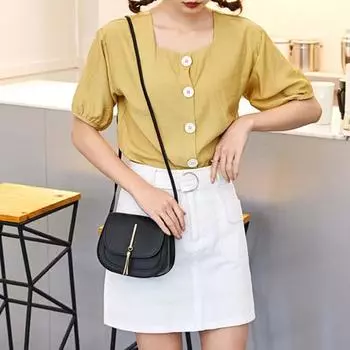 Женская сумка на одно плечо с металлическими кисточками из искусственной кожи, тонкий ремешок, однотонный цвет жёлтый