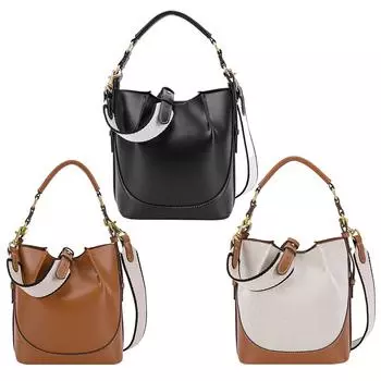 Женская сумка на одно плечо, сумка-ведро из искусственной кожи, элегантная сумка для путешествий на открытом воздухе разноцветный