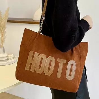 Женская сумка на плечо, большая вместительная цепочка из искусственной кожи, ремни с буквенным декором, большая несущая способность, портативная женская сумка на молнии с застежкой-молнией хаки