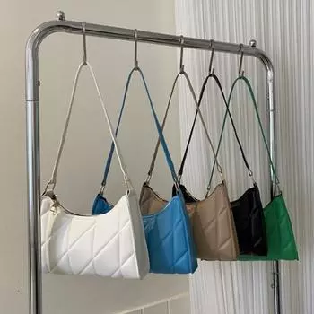 Женская сумка на плечо из гладкой искусственной кожи, большая емкость, застежка-молния, сплошной цвет, прочная строчка, портативные косметические наушники, сумка для хранения телефонов под мышками чёрный