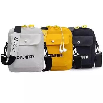 Женская сумка на плечо, нагрудная сумка с принтом, милый кошелек, многофункциональный холст для мобильного телефона, небольшой кошелек для монет, сумки через плечо, женская сумка белый