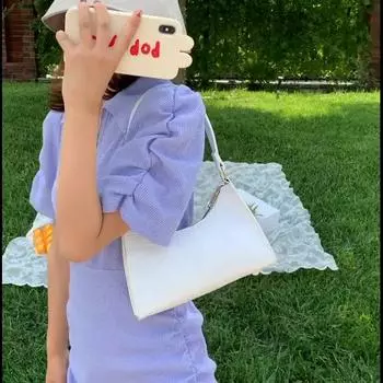 Женская сумка на плечо под мышками, мини-леди, маленькие сумки, новый роскошный дизайн, французские сумки, 5 цветов 25*6*17cm белый