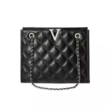 Женская сумка на плечо с цепочкой из натуральной кожи (26*11*21см) 612410010 чёрный