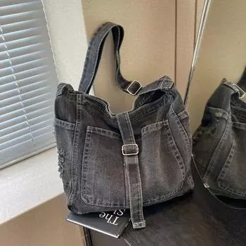 Женская сумка на плечо с застежкой-молнией для продажи, повседневная сумка через плечо для колледжа и пригородных поездок чёрный