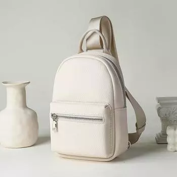 Женская сумка на пояс через плечо с полной грудью чёрный