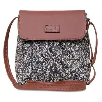 Женская сумка на ремешке из веганской кожи с принтом ручной работы