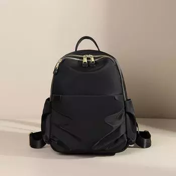 Женская сумка на спину, рюкзак с защитой от кражи, женская повседневная трендовая эстетическая сумка кофейного цвета, устойчивая к грязи, холщовая книжная сумка, износостойкая 13 inches чёрный