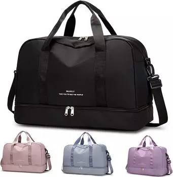 Женская сумка, нейлоновая новая сумка для багажа для женщин, сумка через плечо, мужская дорожная сумка, повседневная женская модная сумка на плечо серый