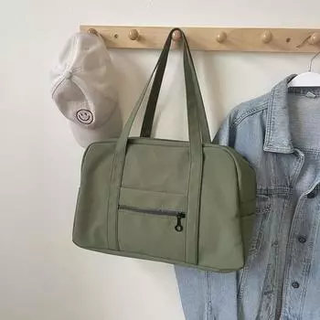 Женская сумка нейлоновая женская модная повседневная сумка-тоут большой вместимости сумка для багажа чёрный