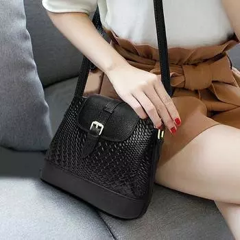 Женская сумка New Temperament, сумка через плечо на одно плечо для женщин, модная и универсальная, большая вместимость, сумка из коровьей кожи