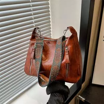 Женская сумка Niche 2024 года, новая простая сумка-тоут, корейская версия сумки большой вместимости, модный рюкзак на одно плечо, красивый персонализированный рюкзак чёрный