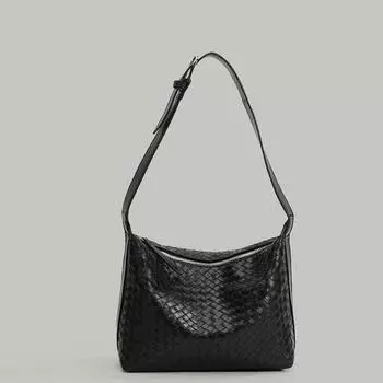 Женская сумка Niche Design High Sense Плетеная сумка Универсальная повседневная сумка-тоут Сумка через плечо чёрный